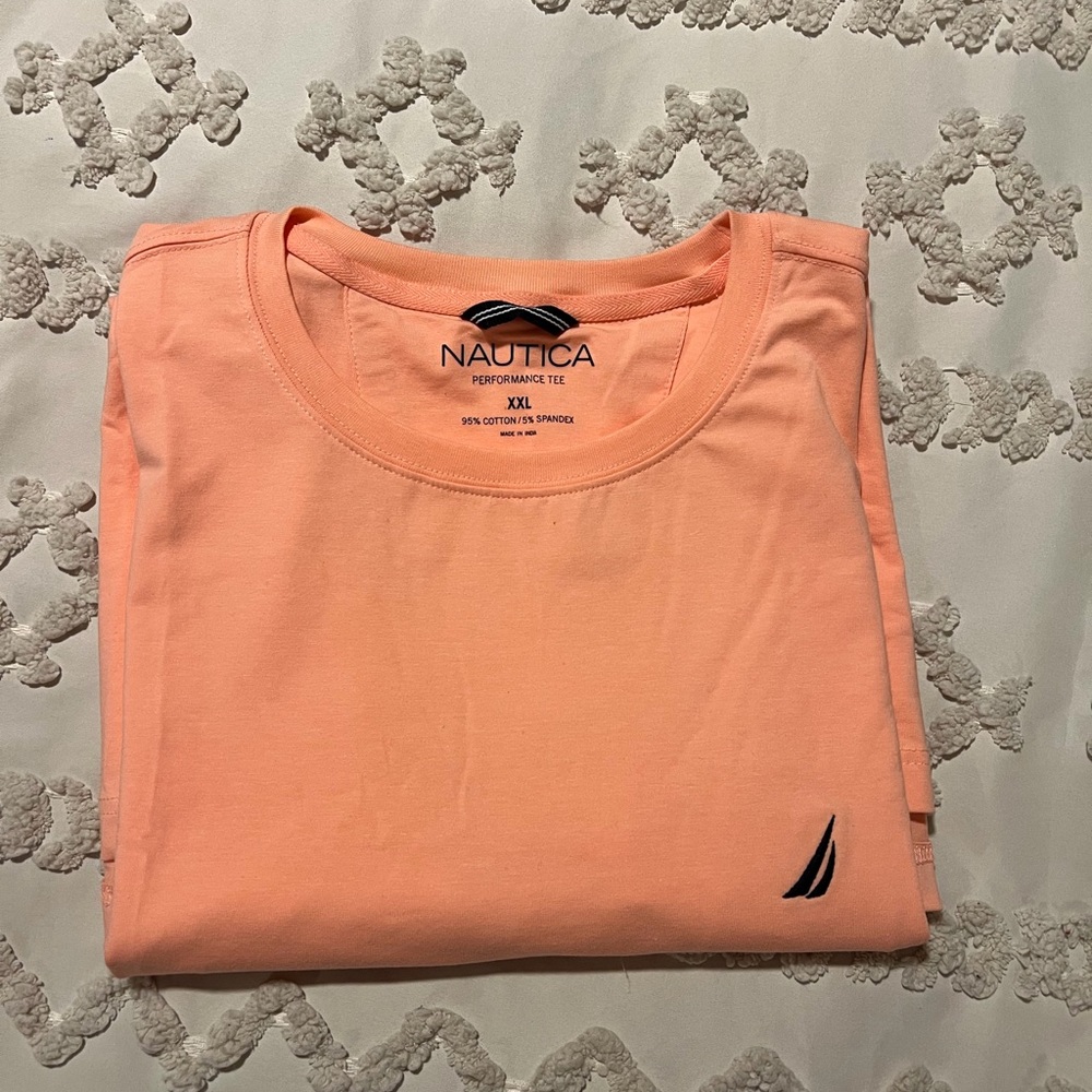 Nautica Men's Peach T-Shirt